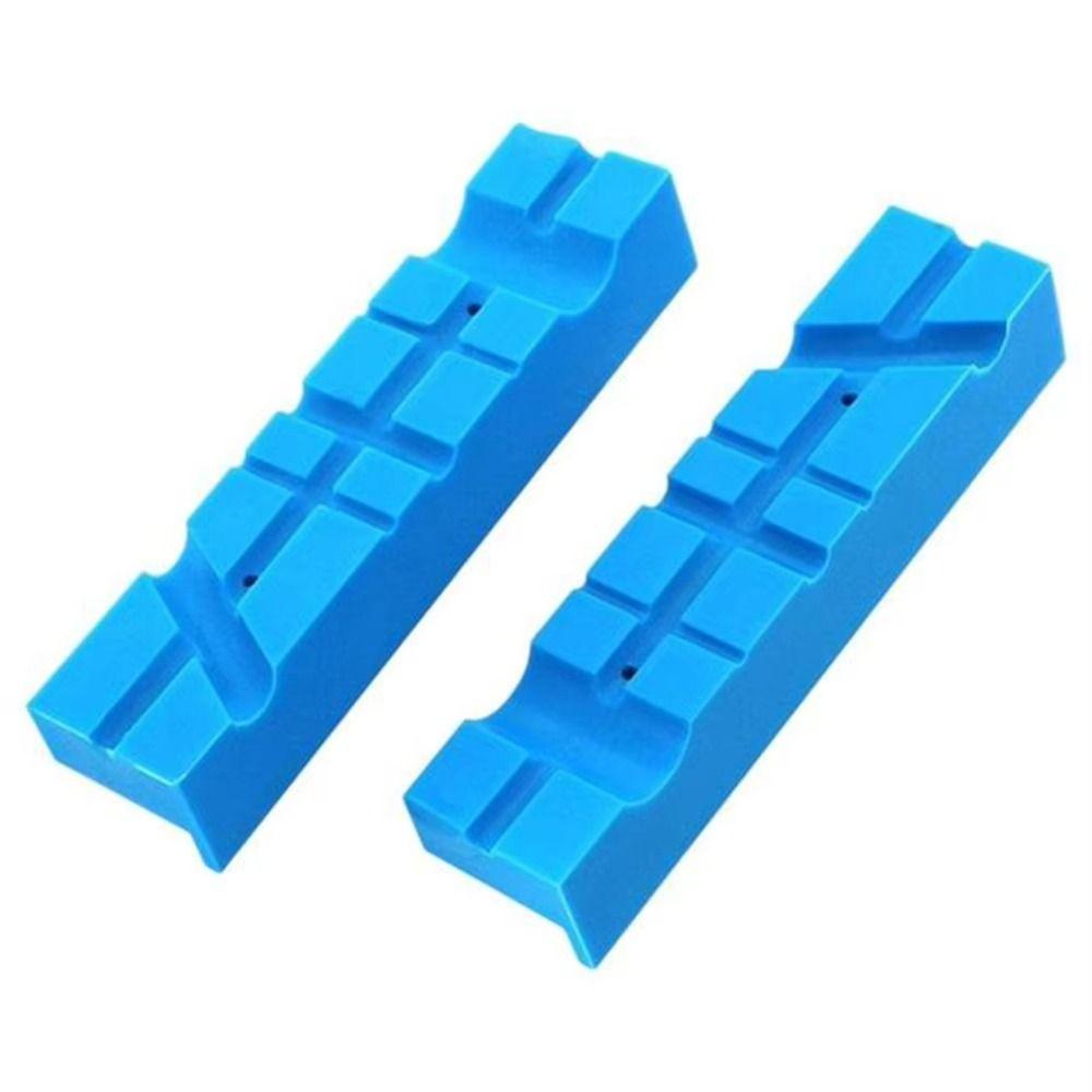 Magnetic Vise Jaw Pads Blue Rubber Vise Protective Jaws Rubber Vise Protector Arts And Crafts