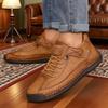 Новые мужские ботинки нюдового цвета, в британском стиле, ретро, противоскользящие, рабочие, средней высоты, ручной работы, кожаные лоферы, повседневная обувь на мягкой подошве для мужчин