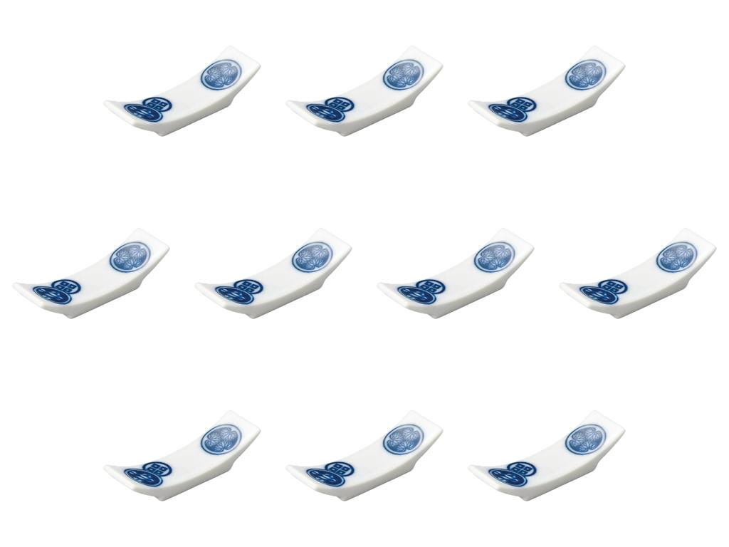 Набор из 10 подставок для палочек x Подставки для палочек Setomonohonpo в стиле Монпэй [7,7 2,2 см]