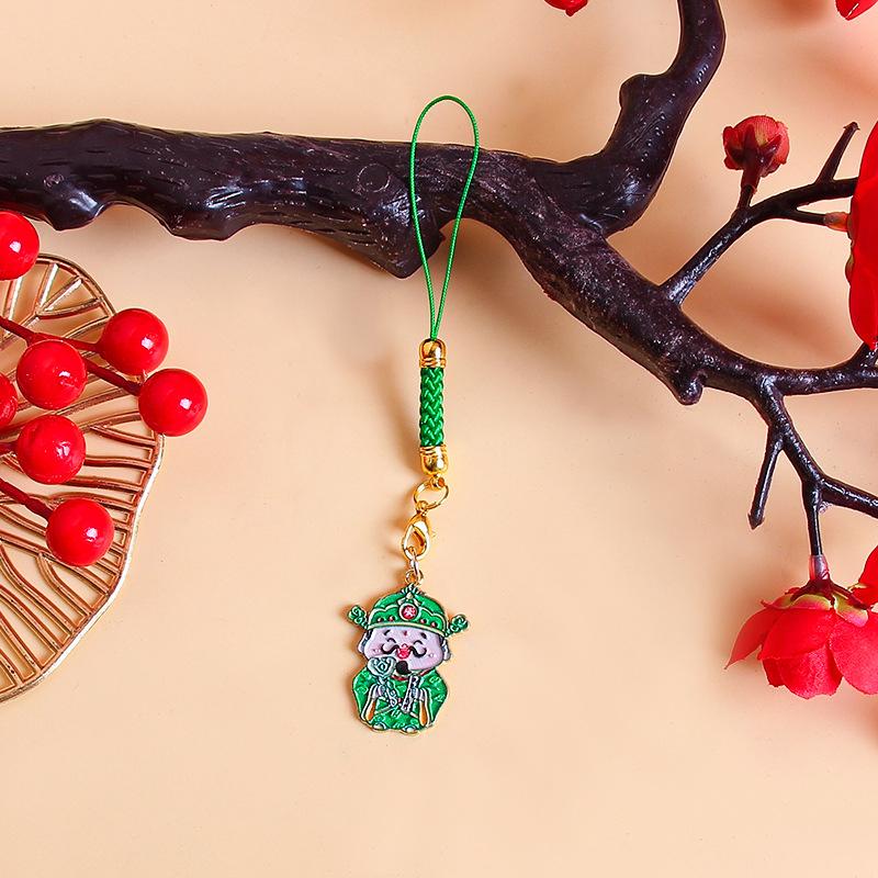Милый брелок Five Gods Of Wealth, китайский Новый год, счастливый брелок, подвески, украшения для сумок, цепочки для телефонов, аксессуары, подарки