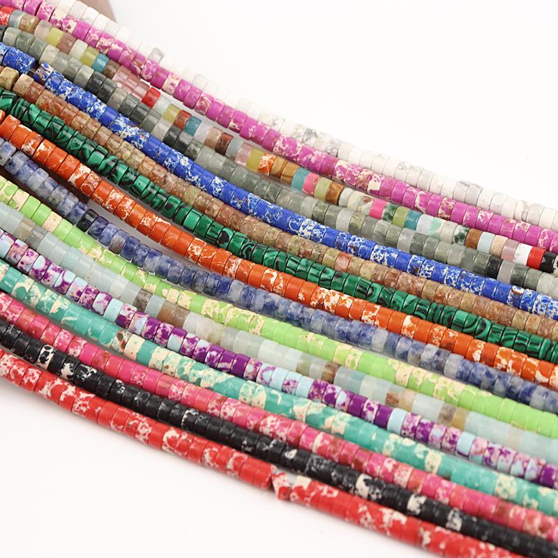 1strand 4/6/8/10mm Natural Stone Flat Beads Druzy Quartz Crystal Loose Spacer DIY Bracelet Necklace Fashion Jewelry