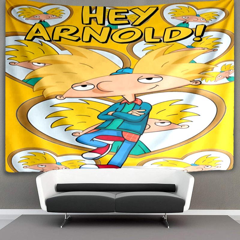 Arnold Adventure Awaits Printed Tapestry, Fabric Tapestry Wall Hanging Decoration for Bedroom, Living Room, Dorm Room Home Party Fan Gifts