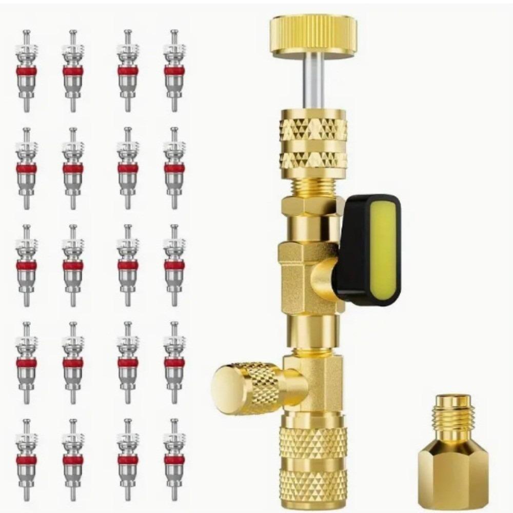Brass Material Valve Core Installer Brass Valve Tool For R410A Refrigerant System