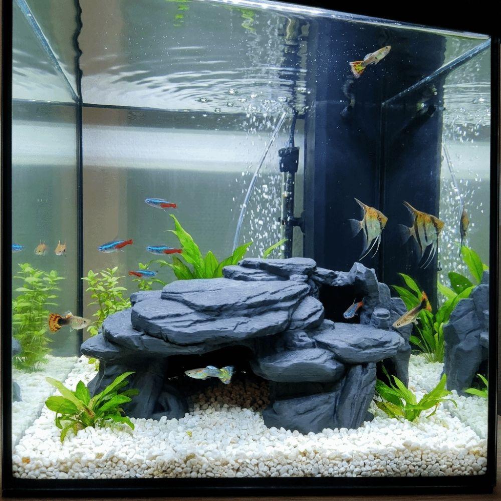 Realistic Texture Fish Tank Rockery Ornaments Reptile Resting Place  Turtle Resting Terrace