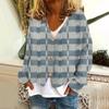 Women's Fashion Short Jacket Casual Long Sleeve Plaid Print Single Breasted Plush Top
