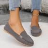 Fashion 2025 Classic Round Toe Flat Non-Slip Casual Loafers FashionTemperament Shallow Mouth Comfortable Women's Walking Shoes