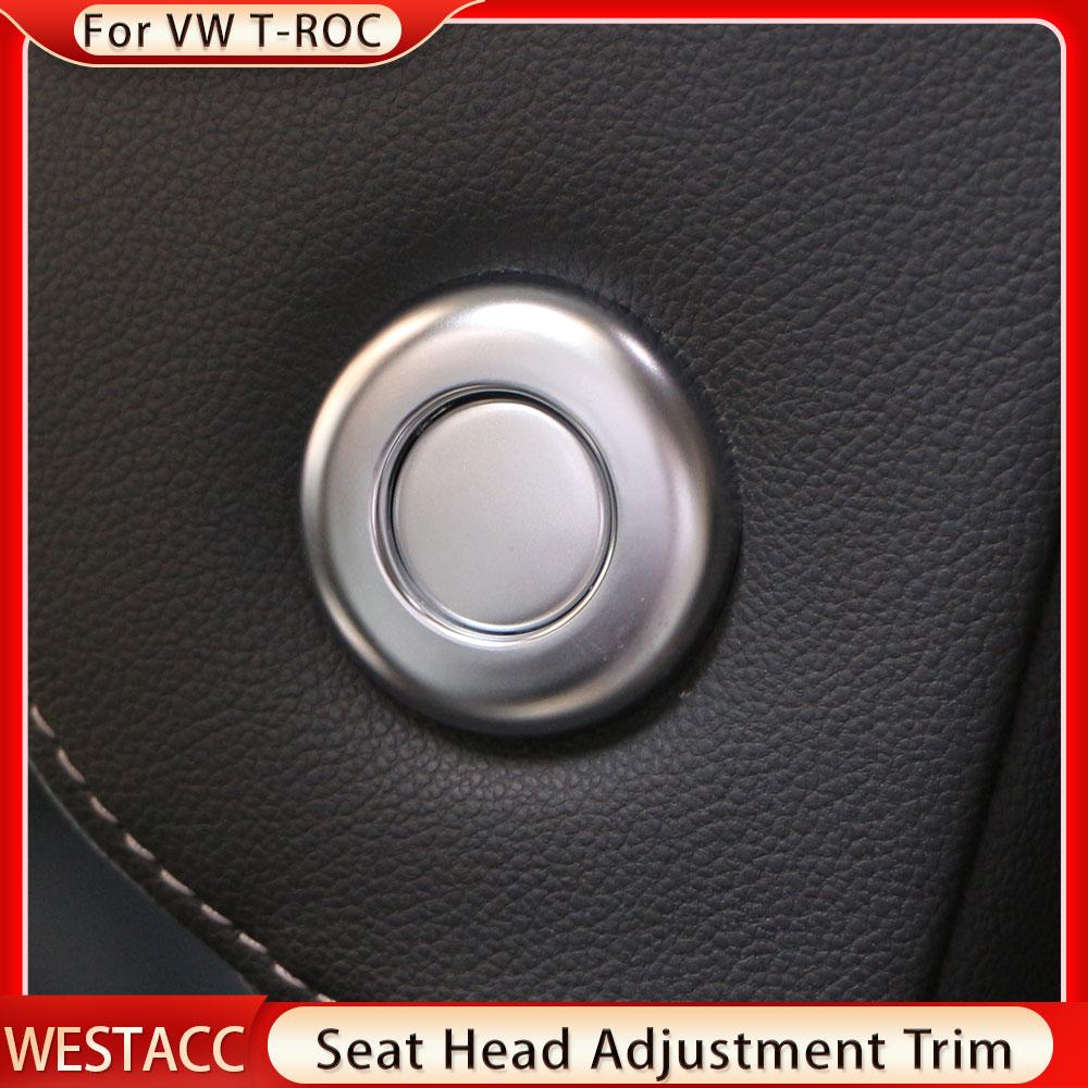 4 шт./компл., регулируемая головка переднего сиденья автомобиля, наклейка, наклейка для Volkswagen VW T-roc Troc 2018 2022