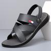 Summer Men's Brand Men's Fashion Trend Beach Sandals Soft Breathable Men's Sandals Black Leather Sandals for Men Shoes