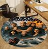 Fast & Furious Pattern Round Rug, Indoor/Outdoor Mat, for Picnic, Gameroom, Bedroom, Office, Living Room, Home Decor Carpet, Birthday Gift