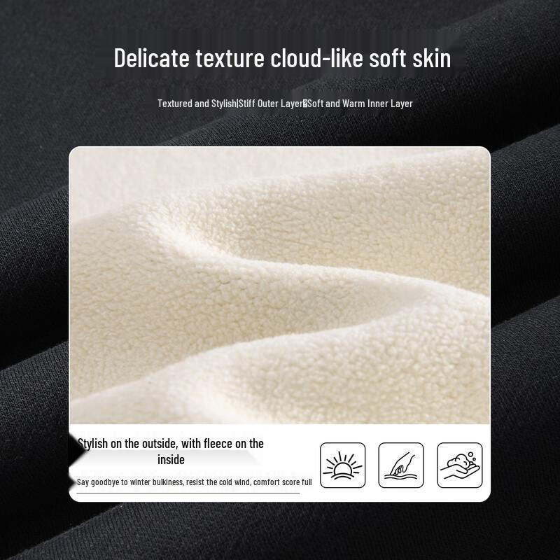 JEEP SPIRIT Мужские повседневные брюки прямого кроя на флисовой подкладке