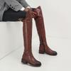 Women's Low-heeled Boots Autumn and Winter New Thick-heeled Casual Large-size Medium Boots