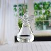 Angel Design Flower Vase Transparent High Borosilicate Glass Office Decorative Flower Container