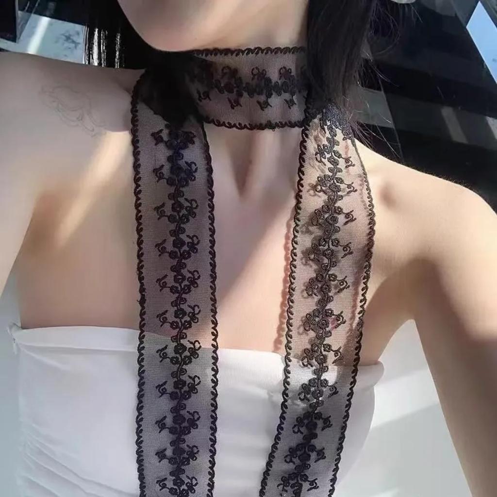 Винтажное кружево, повязка на голову, шейный ободок, аксессуары для шеи, галстук-бабочка, шарф