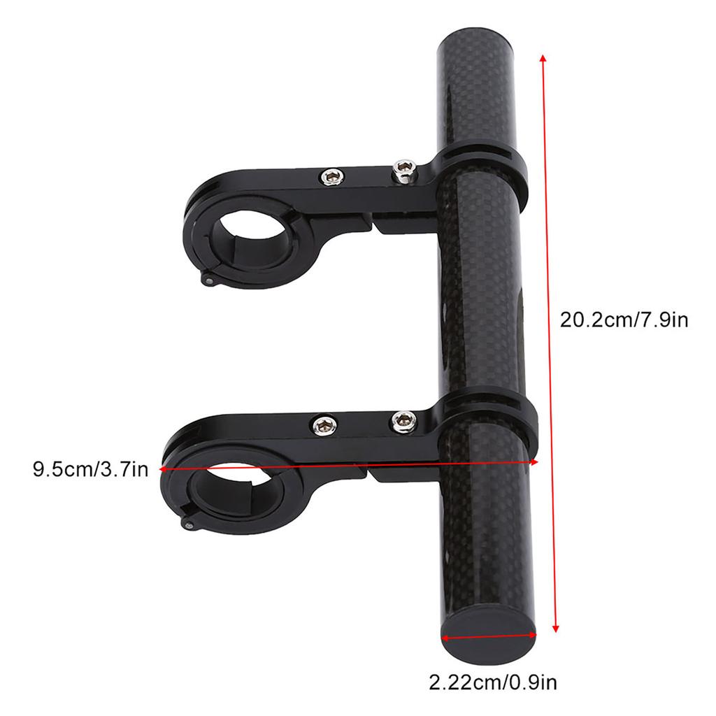 Bicycle Handlebar Bracket Extension Mount Holder for Bike Light Flashlight Speedometer(Black)