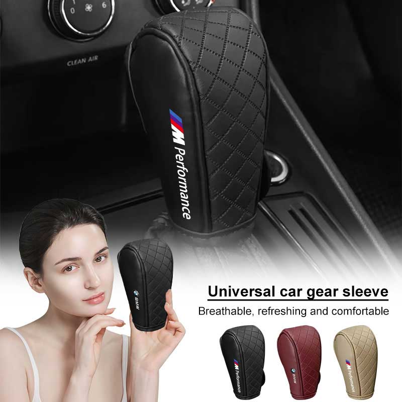 Car Gear Shift Cover PU Leather Shift Lever Cover Gearbox Shifter Knob Protective For BMW E39 E46 E90 E36 E60 E34 E30 F30 X1 X3 X5 X6 X7 E92 E93 E87