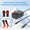 8.4V Power Supply Charger for Heated Glove 7.4V Li-Polymer Battery Compatible with Savior Snow Deer Sun Will Heated Gloves, Heated Socks,Heated Vest