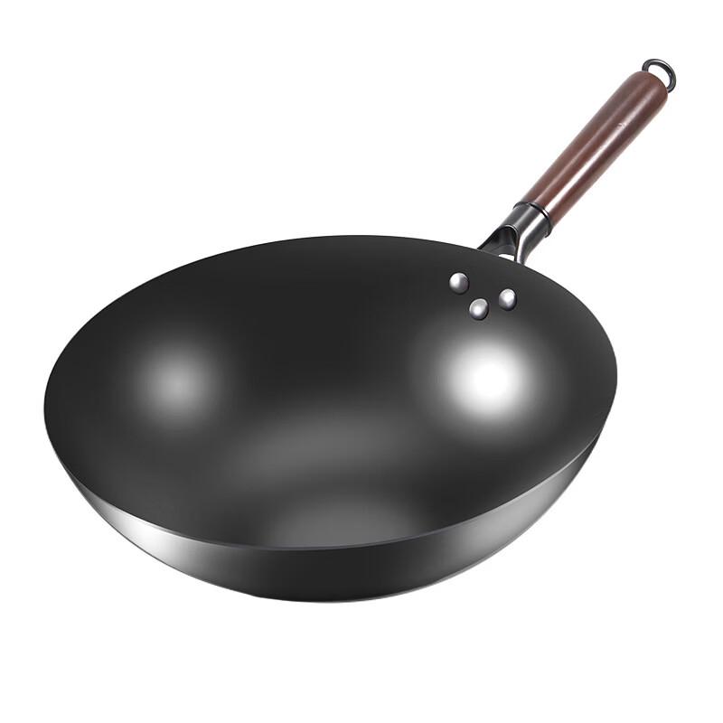 Zhishi 34cm Wrought Iron Stir-fry Wok