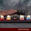 5 шт./набор керамических украшений для автомобиля Lucky Cat, маленькие милые мини-украшения для салона автомобиля в виде кошки, настольные фигурки, домашний декор, поделки