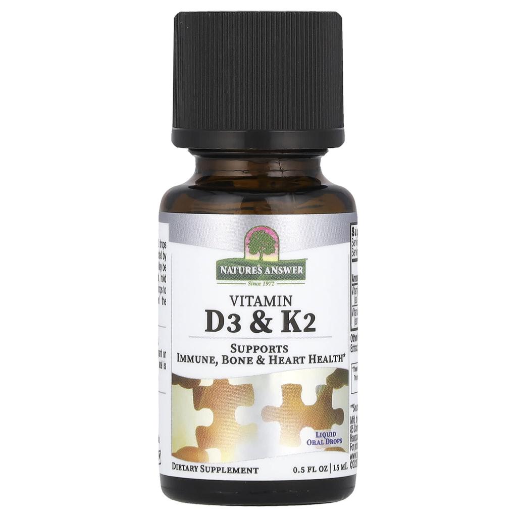 Nature'S Answer, Vitamin D3 & K2, 15Ml(0.5Fl Oz)