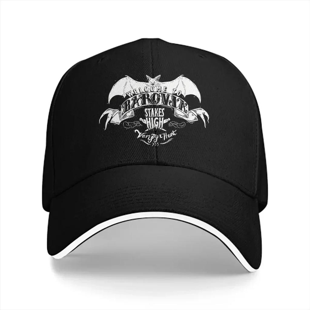 Washed Mens Baseball Cap Welcome To Barovia Vampyr Hunt Crest Trucker Snapback Caps Dad Hat DnD Game Golf Hats