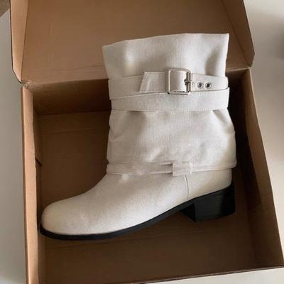 Корейская версия нишевый дизайн оборки различные способы ношения модные ботинки тканевые ботинки брючные ботинки женские 2025 осень и зима короткие ботинки