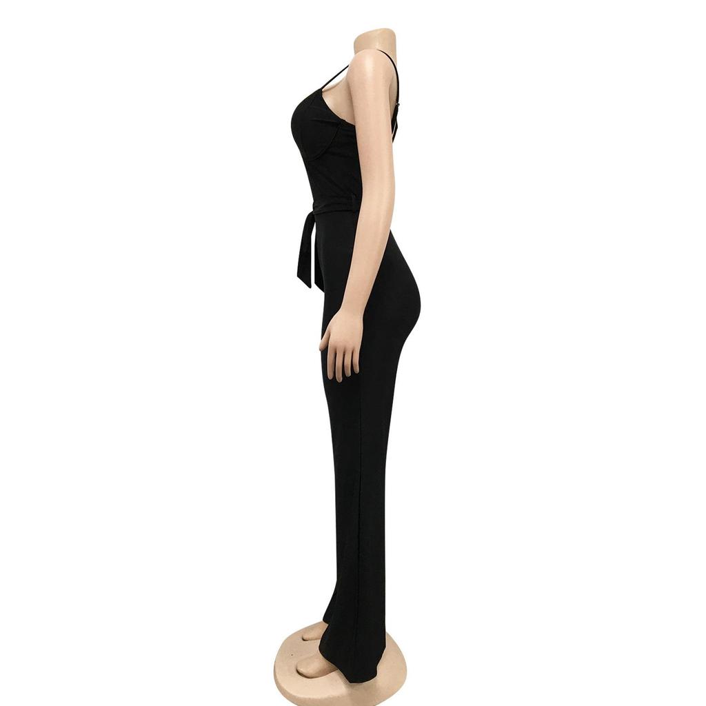 X3717 Сексуальный комбинезон: Брюки прямого кроя, Повседневный шик для Европы и Америки
