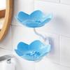 3Pcs Wall Mount Lotus Soap Dish Double Layers Quick Drain No Drill Kitchen Bathroom Shampoo Bar Soap Holder Container Box Saver