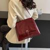 Casual Solid Interior Zipper Pocket Crossbody Bags Flap Pocket Soft New Bags for Women Interior Compartment  PU Women's Handbags