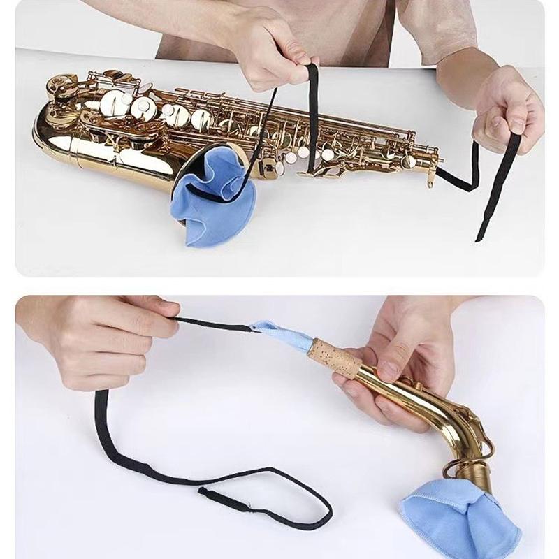 2 шт./набор Высокоабсорбирующая салфетка для чистки саксофона для альт-тенор саксофона, духового деревянного инструмента, инструмент для чистки и ухода