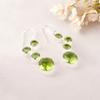 Серьги из стерлингового серебра 925 пробы с ограненным перидотом, ювелирные украшения на День благодарения EE-161-7