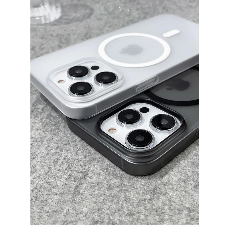 Роскошный ультратонкий матовый магнитный беспроводной зарядный прозрачный чехол для iPhone 16 15 14 Plus 13 16 Pro Max Magsafe ударопрочный жесткий защитный чехол для ПК