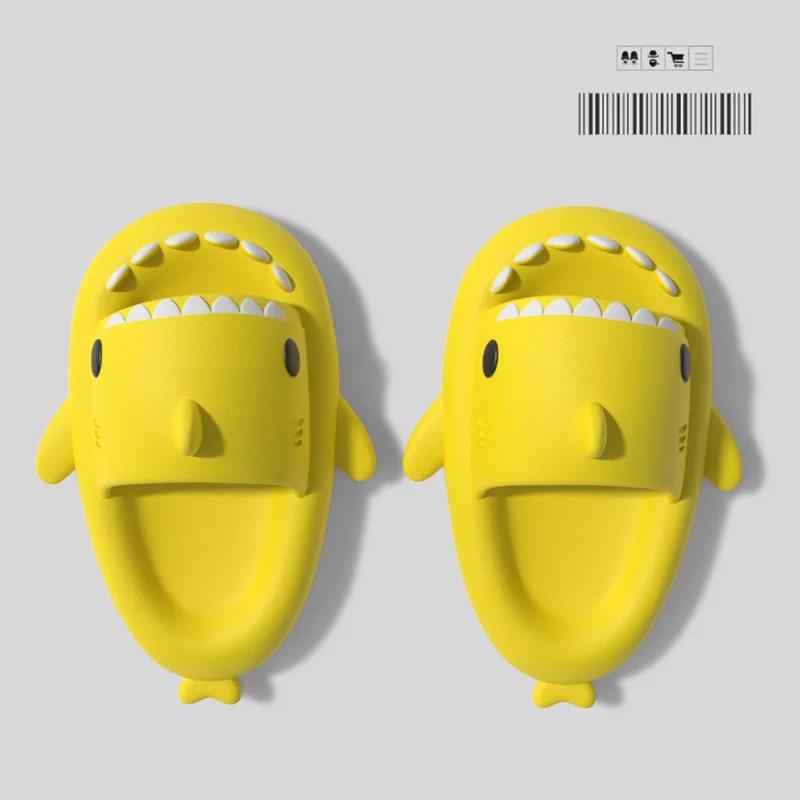 Kids Shark Slippers Soft Sole Indoor Outdoor EVA Non-slip Slippers Fashion Children New Cute Cartoon Boys Girls Beach Slides