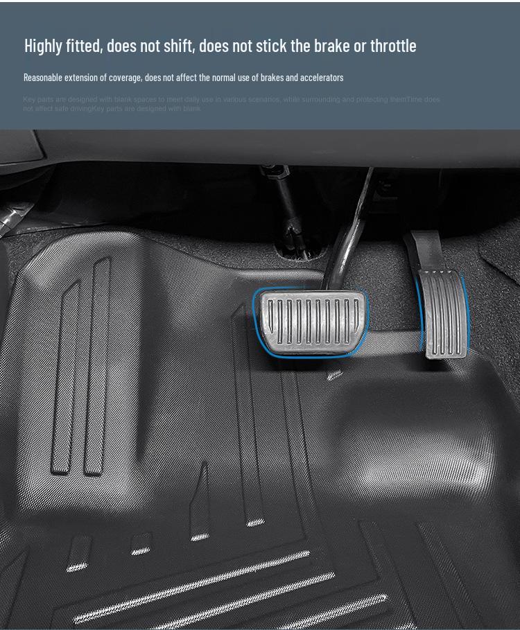 Durable TPE Floor & Trunk Mats for 21-25 Lynk & Co 01 Two-Wheel Drive, includes Backrest Mat