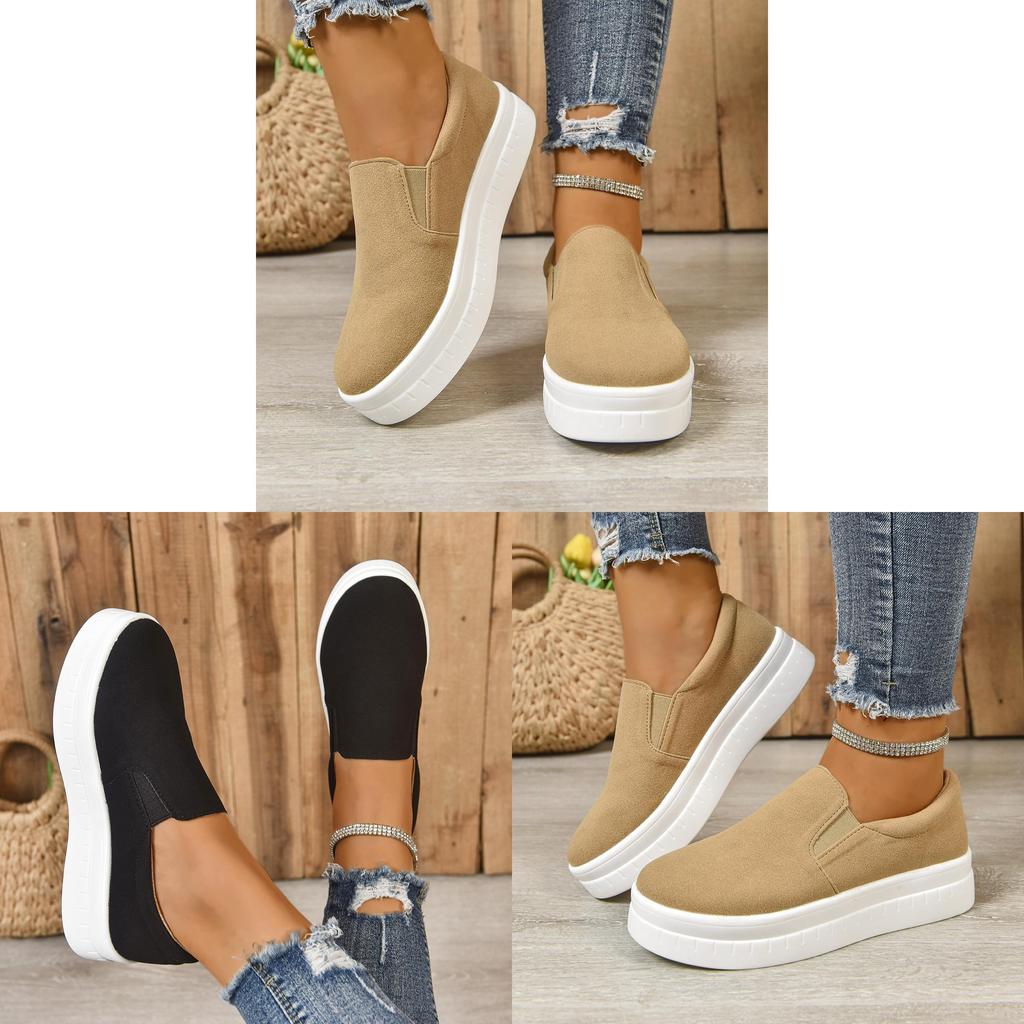 Повседневная для женщин с толстой подошвой Резиновая подошва для ежедневного комфорта