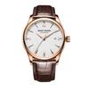 Reef Tiger Men's Automatic Pink Gold Tone Watch with Brown Leather Strap RGA823