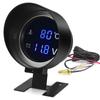 AD 2 In 1 12V 24V Round Led Digital Car Truck Water Temp Gauge Temperature Sensor Temperatura Moto Voltmeter Volt Voltage Meter
