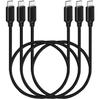 Три USB C - USB C кабеля SUMPK 60 см, 240 Вт, USB C короткий, PD, USB быстрая зарядка, совместимы с кабелями Galaxy S Flip, 2.0 23/S 22/S 21/S 20+/S 10/Z