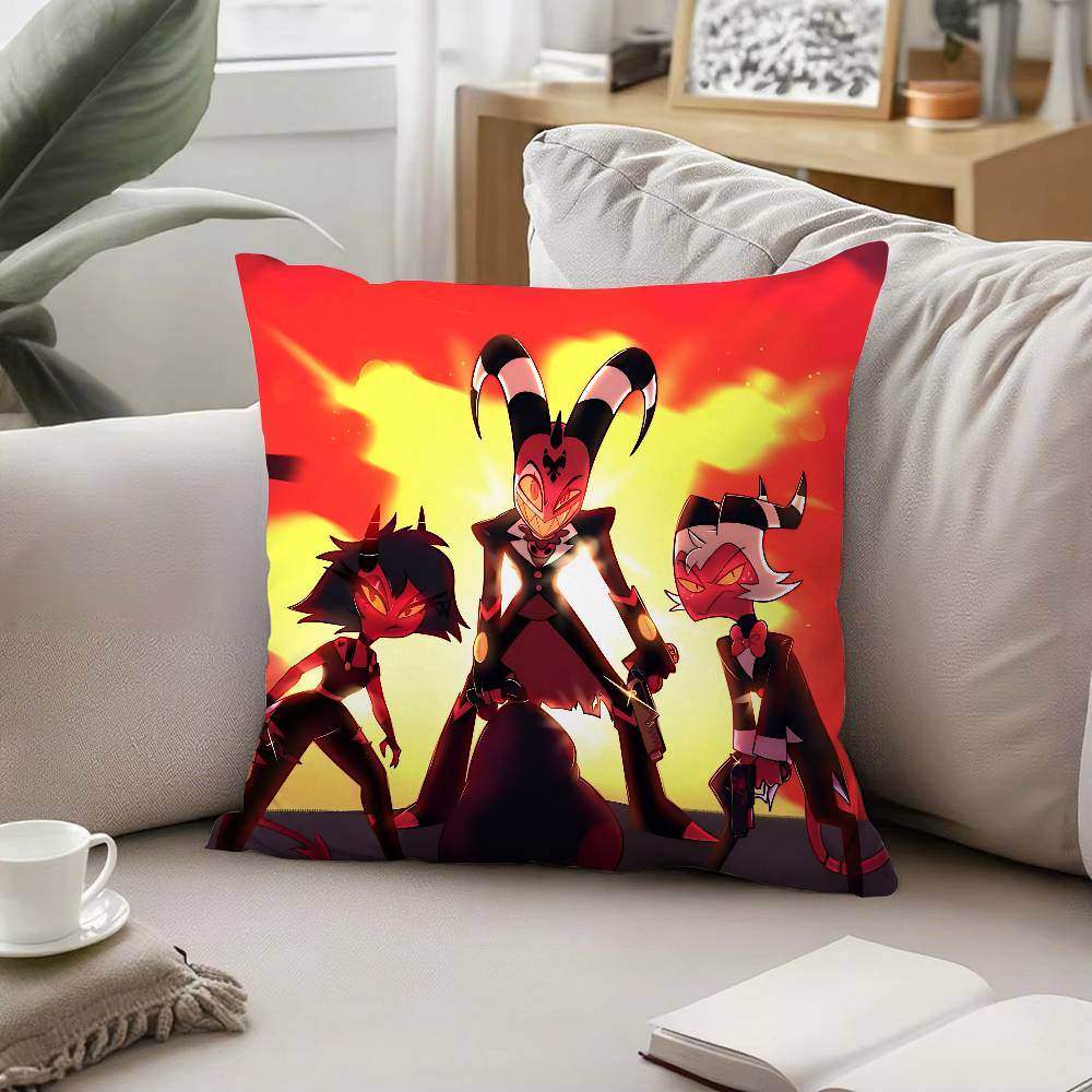 Милая подушка-подушка A-Helluva Boss-H, наволочка, мягкая милая наволочка для дивана, наволочка из полиэстера на молнии