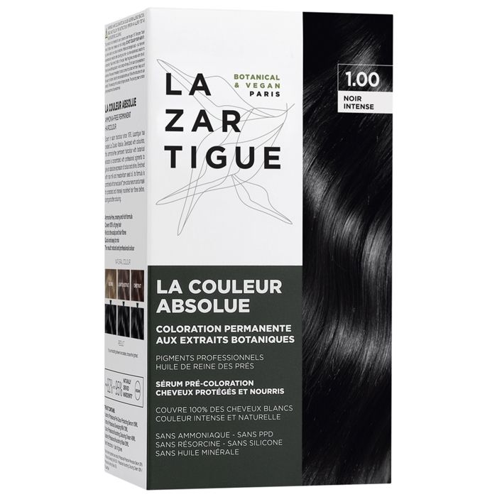 Lazartigue la couleur absolue coloration permanente 1.00 noir intense