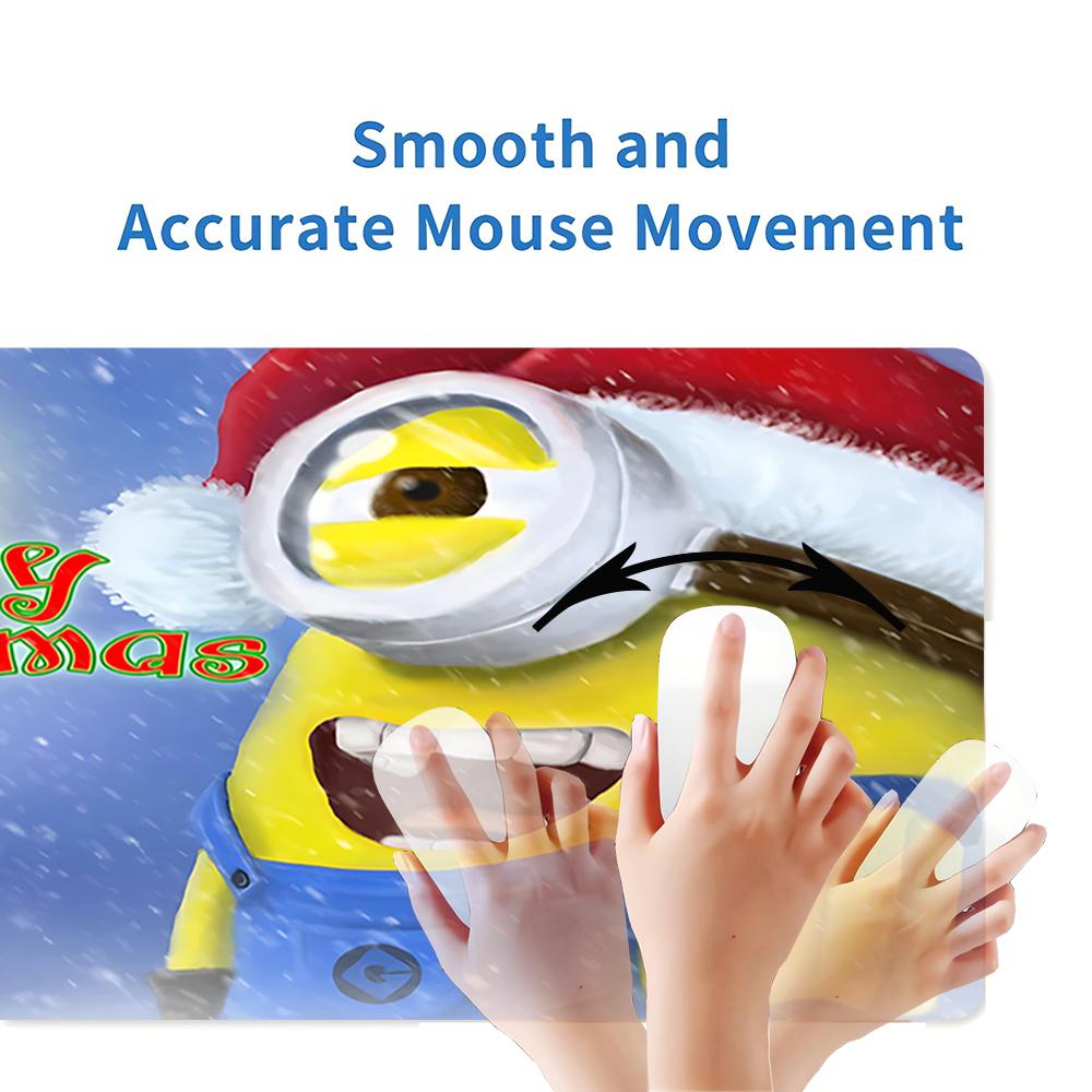 Christmas Minion Celebration Large Gaming Mouse Pad Nonslip Rubber Base Waterproof Desk Mat For Office Pc Laptop