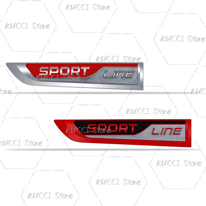 MBOF6 3D Car Sticker Sport Line Logo Metal Emblem Badge Decals For Skoda Fabia Octavia Rapid Citigo Roomster Kodiaq Karoq Superb Scala