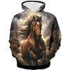 Mode Cheval Graphique Hommes Sweats À Capuche Automne 2025 Nouveau 3d Impression Sweats Nouveauté Unisexe À Capuche Pull Sweat Hommes Vêtements