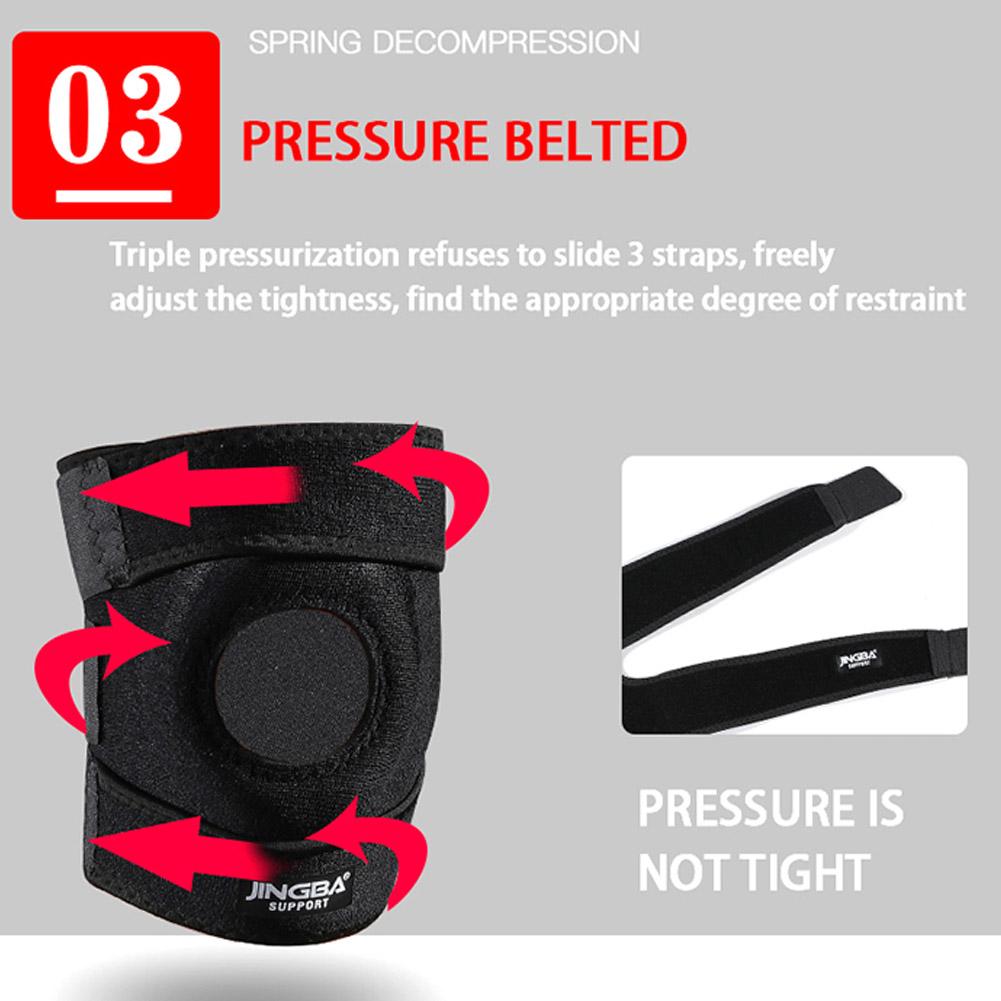 1Pc JINGBA Kneepad Stabilizer Fitness Knee Pads Adjustable Compression Knee Support Brace for Workout