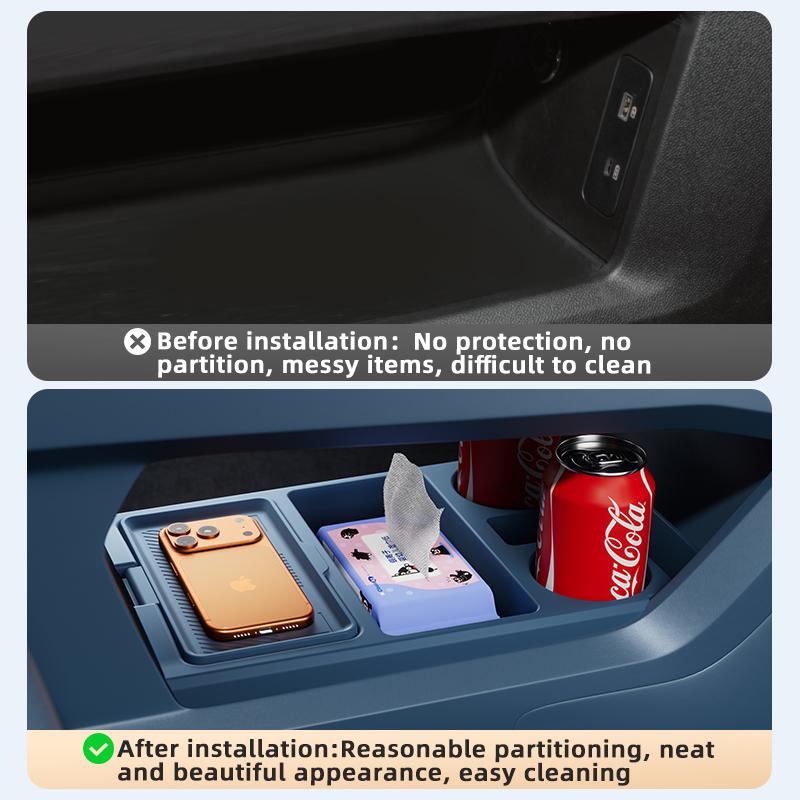 Подходит для Zeekr 001 Центральная консоль Под storage box Подлокотник Хранение Хранение Автомобильные принадлежности Модифицированные аксессуары