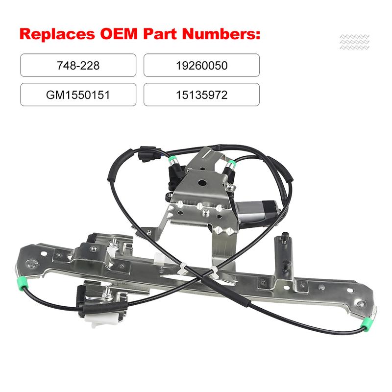 Механизм стеклоподъемника в сборе с мотором для Chevrolet Tahoe GMC Yukon 2000-2006 Заменяет OEM# 748-228 19260050