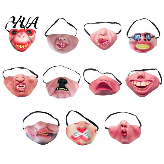 Funny Animal Masque Dog Masque, PU Foam Scary Pet Face Costume, Realistic Mouth Creative Photography Props with Elastic Band for Dress Up, Holiday