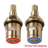 1pc Universal Replacement Tap Valves Brass Ceramic Disc Cartridge Inner Faucet Valve for Bathroom, Clockwise or Anti-clockwise