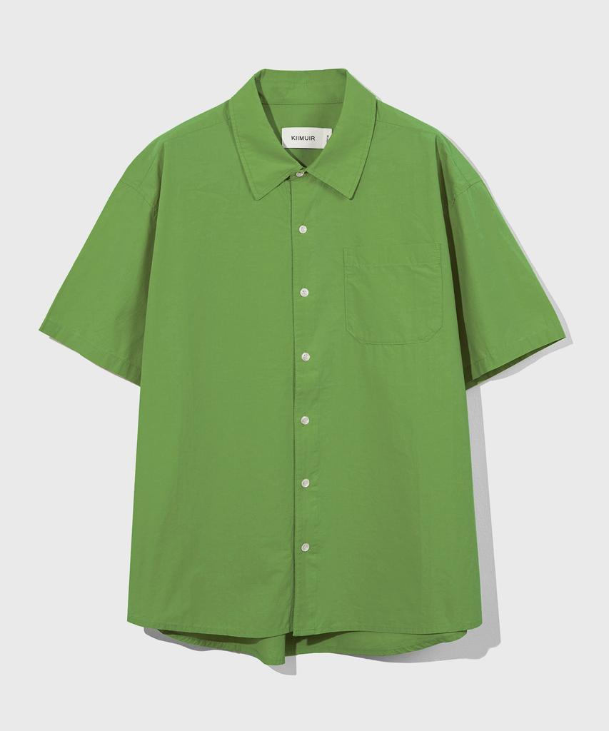 KIIMUIR Cotton Washed Half Shirt_Green