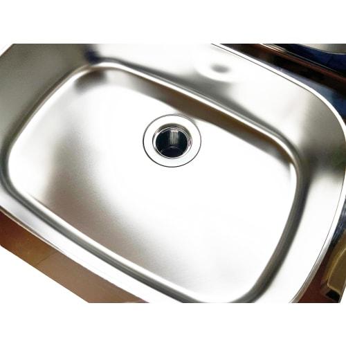 All-stainless Steel Drain and Garbage Disposal, 78mm Slim, for Small Sinks, Small Kitchens, and Commercial Sinks. LuLuPaL 8cm Drainer.