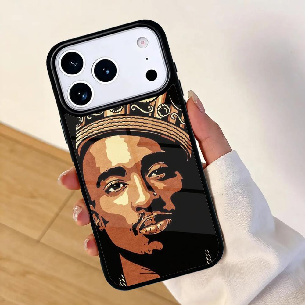 Чехол для телефона Tupac 2Pac Shakur для Apple iPhone 17 air 16 Pro Max 15 Pro Max 14 13 12 11 Mini Задняя крышка